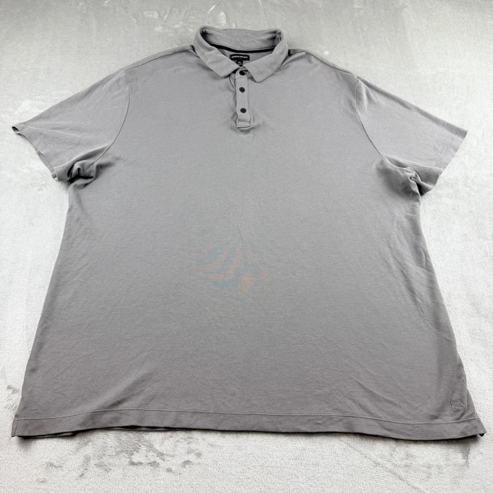 Banana Republic Men's XXL Gray Cotton Short Sleeve Polo Shirt